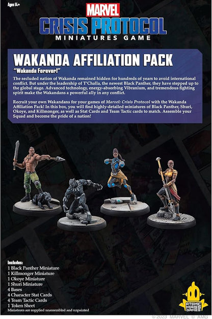 Marvel: Crisis Protocol Wakanda AFFILIATION PACK - Forge the Unstoppable Wakandan Team! Tabletop Superhero Game Ages 14+ 2 Players 90 Minute Playtime Made by Atomic Mass Games