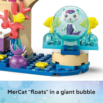 LEGO Gabby’s Dollhouse Mermaid Gabby’s Aquarium Adventure Building Blocks - Pretend Play &amp Learning Toy for Girls &amp Boys Ages 4+ - Includes Mercat Mini Dolls - Gift Idea for Birthdays - 11204