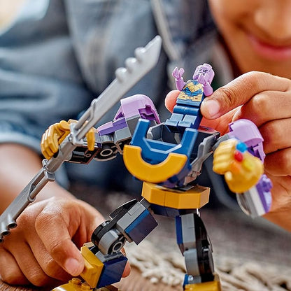 LEGO Marvel Thanos Mech Armor 76242 Avengers Action Figure Set Building Toy with Infinity Gauntlet &amp Stones Collectable Super Hero Gift for Boys and Girls Ages 6 Plus