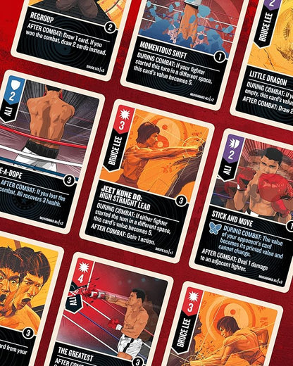 Restoration Games Unmatched Muhammad Ali vs Bruce Lee - Strategy Board Game for 2 Players - Heroes Expansion with Miniatures Unique Decks and Abilities - 20 Min Playtime - Ages 9+