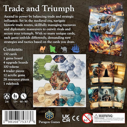 Trade and Triumph Board Game – Strategy Game of Medieval Trade and Resource Management | for Adults and Family | Ages 13+ 2-4 Players 60-90 Minutes