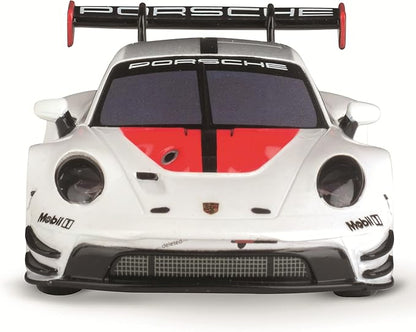 Carrera Hybrid Racing Car Porsche 911 GT3 R White Lightning 1:50 Scale Front and Rear Lights USB-C Rechargeable RC Additional Vehicle