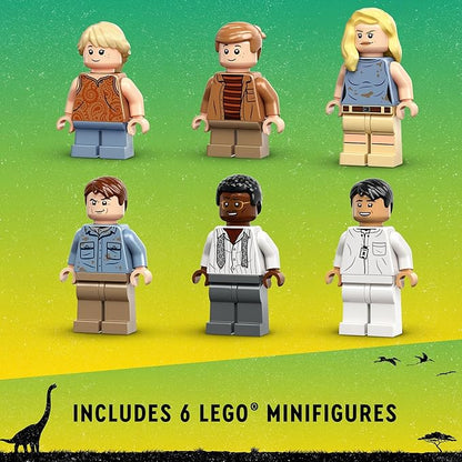 LEGO Jurassic Park Visitor Center: T. rex &amp Raptor Attack 76961 Buildable Dinosaur Toy Gift for Teens and Kids Aged 12 and Up Including a Dino Skeleton Figure 6 Minifigures and More