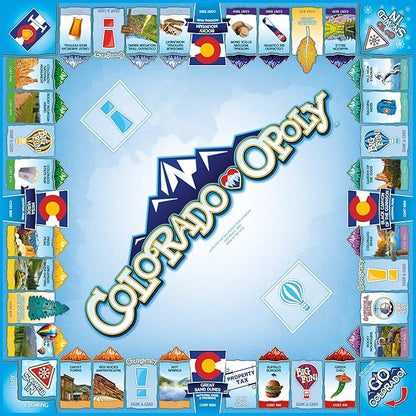 Late for The Sky Colorado-Opoly Board Game – Colorado Travel Family Game Night Property Trading Strategy Fun Made in USA 2-6 Players Ages 8+ Souvenir Gift
