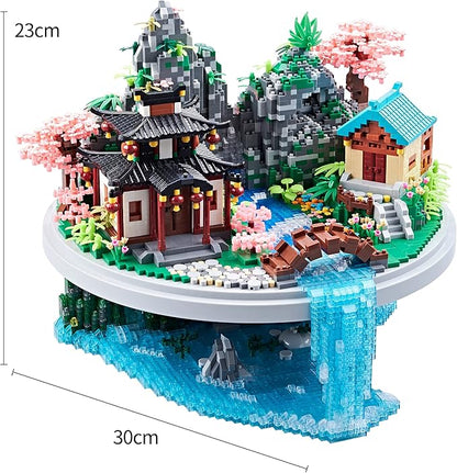 7626 PCS Micro Building Blocks Set Chinese Peachtree Model for Adults Decorative Creative Present for Adult Age of 14+ Cherry Blossom Tree Building Set