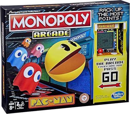 Monopoly Arcade Pac-Man Game Board Game for Kids Ages 8 and Up Includes Banking and Arcade Unit