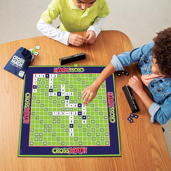 MindWare CrossMath - Engaging 2-4 Player Math Games for Kids Multiplication Game - Includes Additional Activities and Guidebook