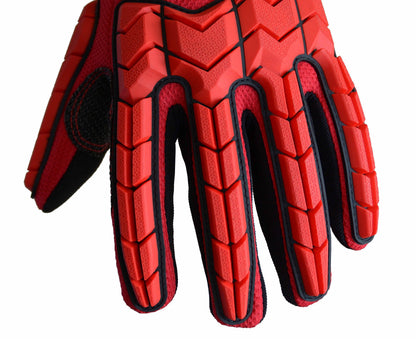 HANDLANDY Anti Vibration Gloves, SBR Padding, TPR Protector Impact Gloves, Men Mechanic Work Gloves XXL