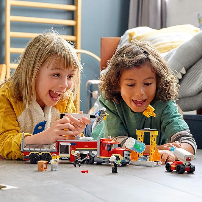 LEGO City Fire Command Unit 60282 Building Kit Fun Firefighter Toy Building Set for Kids New 2021 (380 Pieces)