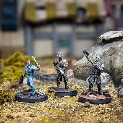 Modiphius Fallout Wasteland Warfare: Survivors: Washington Personalities - 3 Miniatures 32mm Unpainted Figures Capital Wave