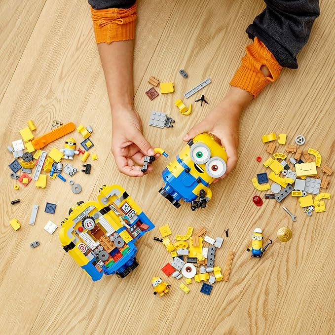 LEGO Minions: Brick-Built Minions and Their Lair (75551) Building Kit for Kids Great Birthday Present for Kids Who Love Minion Toys and Kevin Bob and Stuart Minion Characters New 2020 (876 Pieces)