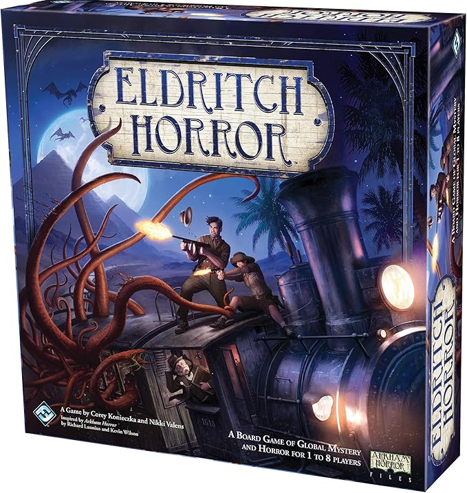 Asmodee Eldritch Horror Board Game - A World-Spanning Cooperative Adventure in Terror Mystery Game for Adults Ages 14+ 1-8 Players 2-4 Hour Playtime