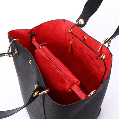 sqlp Large Work Tote Bag for Women Designer Purses and Handbags Big Bucket bags Ladies Travel Crossbody Purse Black