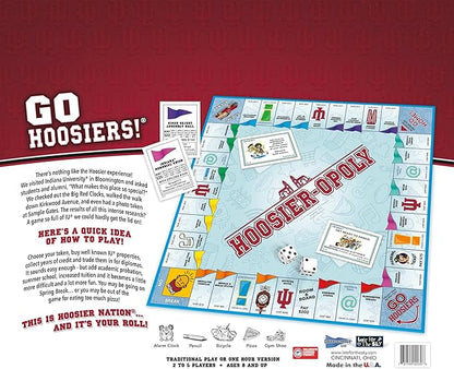 Late for The Sky Indiana University IU-Opoly Campus Edition Family Board Game 2–6 Players College-Themed Property Trading with Tokens &amp Landmarks Great Gift for Students and Alumni