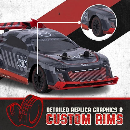 Flybar Hoonigan Hoonitron Remote Control Car for Kids – RC Drift Car RC Cars Race Car 3.7V 2.4 Ghz Detailed Replica Design USB Rechargeable Battery Included 1:32 Scale 100 ft Range 4 Mph