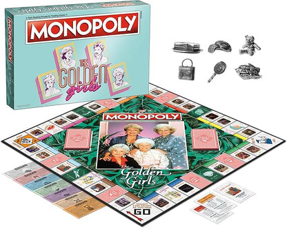 Monopoly: The Golden Girls Board Game | Buy Sell Trade Fan-Favorite Locations | Classic Monopoly Game Featuring Golden Girls TV Show Theme | Officially-Licensed Golden Girls Merchandise