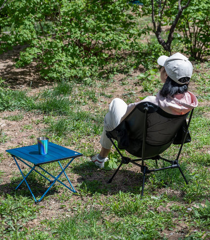 iClimb Ultralight Compact Camping Folding Beach Chair with Anti-Sinking Large Feet and Back Support Webbing (Yellow - Square Frame - 2PC)