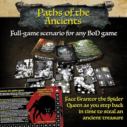 Bag of Dungeon Legends 2: Relics - Paths of the Ancients | 4-in-1 Adventure Pack Expansion for Any Game | Includes Solo Game | RPG Fans | 1–4 Players Ages 7+ | Classic Dungeon Crawler