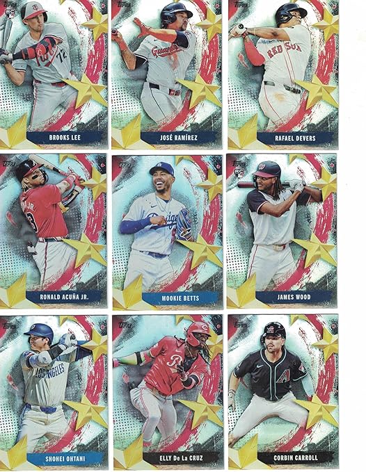 2025 Topps Baseball (Series 1) Stars of MLB Complete Insert Set (1-30) *Plus* The 2025 Topps (Series 1) NL/AL League Leader Set of (10) Cards! Loaded with Star Players!
