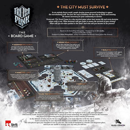 Frostpunk The Board Game - Manage Society in an Ice-Age Apocalypse! Cooperative Survival Strategy Game for Adults Ages 16+ 1-4 Players 120-150 Minute Playtime Made by Rebel Studio