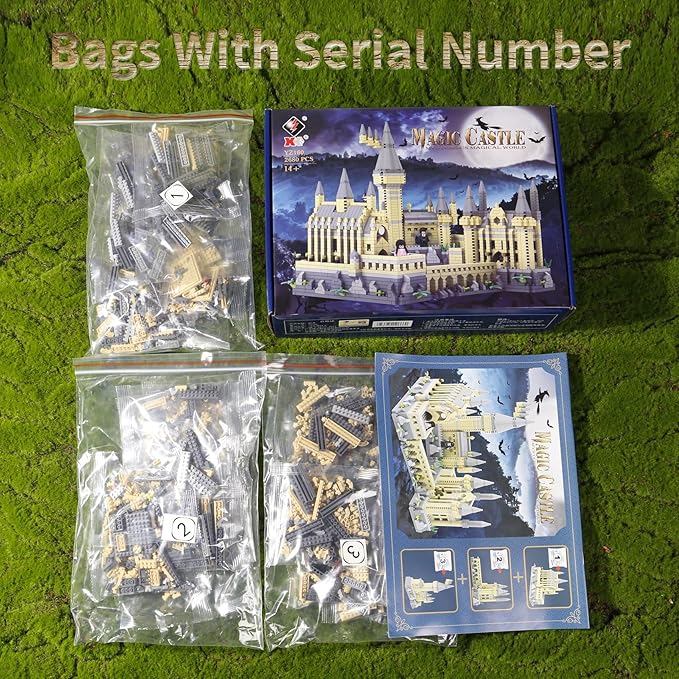 2680PCS Harry Pot Magic Castle Micro mini Building Blocks Toys SetsCreative Ideals Hog Tower Building Sets Best Gift for 14+ Boys Girls or Adults