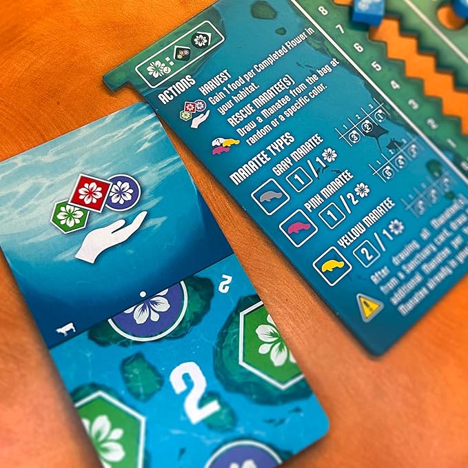 Manatee Sanctuary: Seacow Edition Board Game - Strategic Tableau Building and Drafting Game for Adults and Kids 11+ 1-6 Players