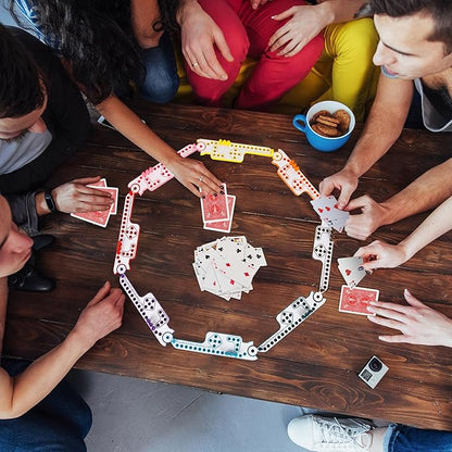 Pegs and Jokers Board Game - Strategic Fun Engaging and Portable - Play with Family and Friends - Easy to Learn - Travel-Friendly - with Horse-Head Peg and Deck of Cards 2-10 Players