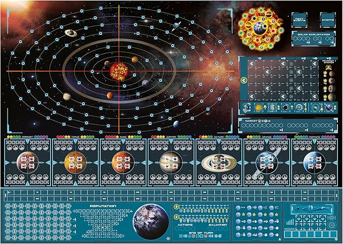 Pendragon Game Studio- Starship Interstellar Strategy Board Game - Futuristic Sun Resource Management for 1-4 Players Ages 14+ 150 Min Gameplay