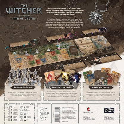 The Witcher: Path of Destiny Deluxe Edition - Competitive Tableau-Building Strategy Game Featuring Geralt Yennefer Ciri &amp More Ages 14+ 1-5 Players 45-90 Minute Playtime