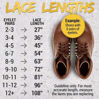 Miscly Round Boot Laces [1 Pair] Heavy Duty and Durable Shoelaces for Boots, Work Boots & Hiking Shoes (Black/Brown, 54 inches (137 cm))