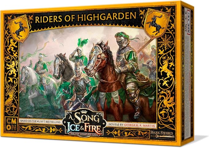 CMON A Song of Ice and Fire Tabletop Miniatures Game Riders of Highgarden Unit Box (Multilingual Edition) - Strategy Game for Adults Ages 14+ 2+ Players 45-60 Minute Playtime Made by CMON