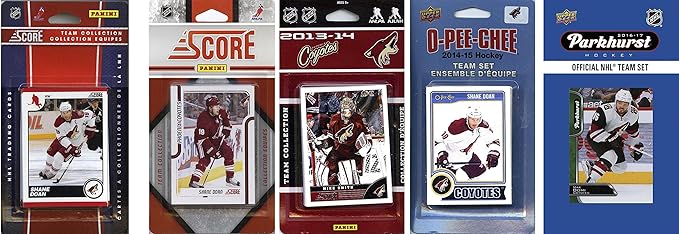 NHL Phoenix Coyotes Men's 5 Different Licensed Trading Card Team Sets White
