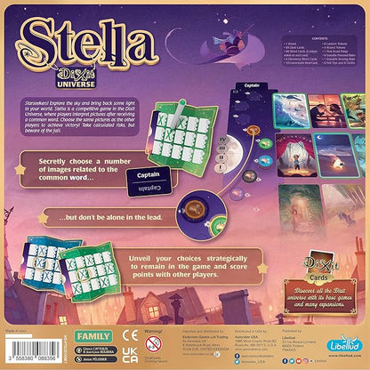 Asmodee Stella: Dixit Universe Board Game - Competitive Sky Exploration Image Association and Strategic Guessing Fun Family Game for Kids and Adults Ages 8+ 3-6 Players 30 Min Playtime