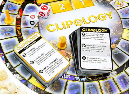 Clipology Game - The Premier Streaming Board Game Featuring Real Clips From The World's Best Movies &amp TV Shows | Movie Trivia Game