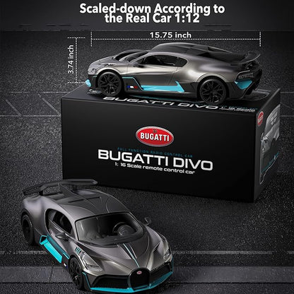 MIEBELY Remote Control Car Bugatti Divo 1/12 Scale Rc Cars 12Km/h 2.4Ghz Licensed Model Car 7.4V 900mAh Toy Car Headlight for Adults Boys Girls Age 6-12 Years Birthday Ideas Gift
