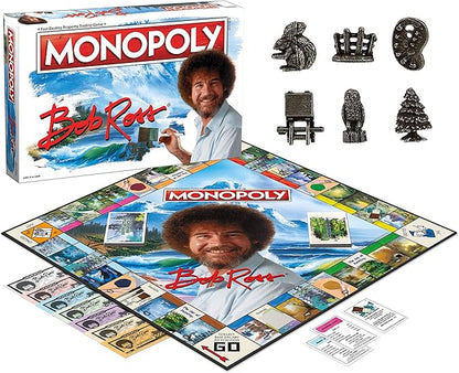 Monopoly Bob Ross | Based on Bob Ross Show The Joy of Painting | Collectible Monopoly Game Featuring Bob Ross Artwork | Officially Licensed Monopoly