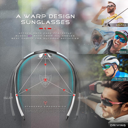 ATTCL Sunglasses For Men - Upgraded Sports Polarized Sunglasses for Cycling Driving Fishing UV Protection 7027-C3 Silver