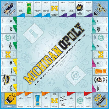 Late for The Sky: Michigan-Opoly - University of Michigan Themed Family Board Game Opoly-Style Traditional Play Or 1 Hr Version Age 8+ 2-5 Players