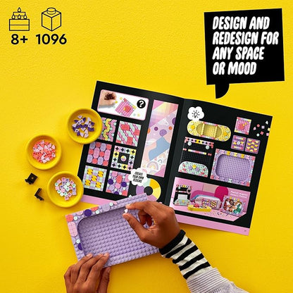 LEGO DOTS Designer Toolkit - Patterns 41961 10 in 1 Toy Craft Set for Kids with Patches Photo Frame Pencil Holder Storage Tray Creative Activity