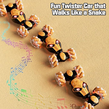 Gesture Sensing RC Car Hand Controlled Remote Control LED Car Toys for Kids 8-12 Years Old 2.4GHz 4WD Double Sided 360° Flips Off Road Vehicle Toys w/Lights&ampMusic Boys Grils Brithday Gift