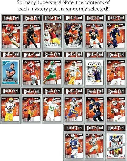 Football Certified Mint 3-Card Mystery Pack featuring Top Draft Picks All-Pros Rookies of the Year &amp MVPs