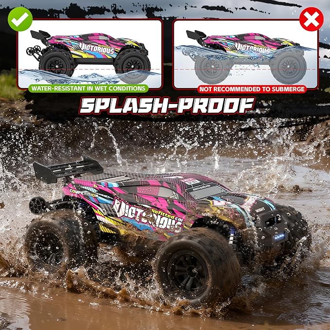 1:16 4WD Brushless rc Cars 70+KM/H(Peak) High Speed Remote Car RC Trucks 4X4 Offroad with 3000mAh Batteries Boys RC Truggy Toys are Easter and Birthday Gifts for Youth Aged 14+