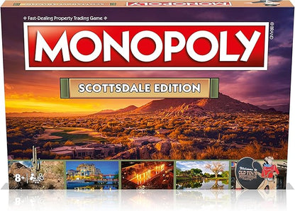 Monopoly Board Game Scottsdale Edition: 2-6 Players Family Board Games for Kids and Adults Board Games for Kids 8 and up for Kids and Adults Ideal for Game Night