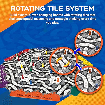 HexPath 5-in-1 Modular Strategy Board Game (1-6 Players) | 7+ Years | 15 min Playtime | Perfect Board Game for a Family Game Night | Best for Kids Birthday Gift | MESH Accredited