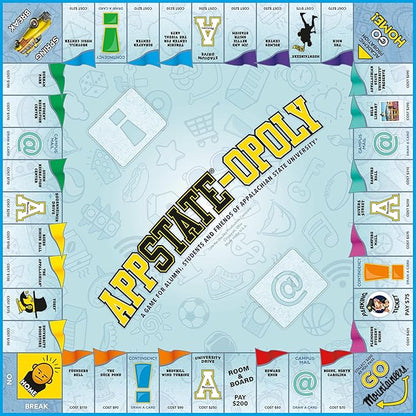 Late for The Sky App State-Opoly Board Game – Appalachian State University Campus Edition Family Strategy Game 2-6 Players Ages 8+ Traditional or 1-Hour Play