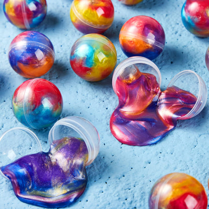 JOYIN Slime Party Favors, 24 Pack Galaxy Slime Ball - Stretchy, Non-Sticky, Mess-Free, Stress Relief, and Safe - Toys for Girls and Boys - Classroom Reward, Party Supplies