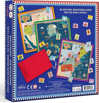 eeBoo: USA Geography Bingo for Kids for Ages 5+ A Fun Kids Learning Game That Teaches About The USA and Improves Memory