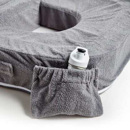 My Brest Friend Twin Nursing Pillow - Enhanced Comfort with Slipcover - Ultimate Ergonomic Support for Breastfeeding- Adjustable Strap and Silent Release Buckle with Handy Side Pocket, Evening Grey