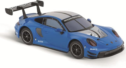 Carrera Hybrid Racing Car Porsche 911 GT3 R Blue Thunder 1:50 Scale Front and Rear Lights USB-C Rechargeable RC Additional Vehicle