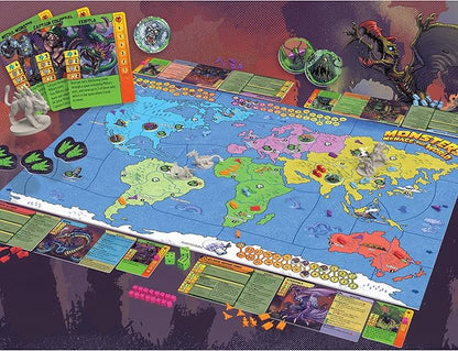 Renegade Game Studios Monsters Menace the World Strategy Board Game with Miniatures 2-4 Players Ages 14+